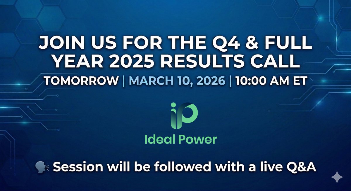 Ideal Power tweet media