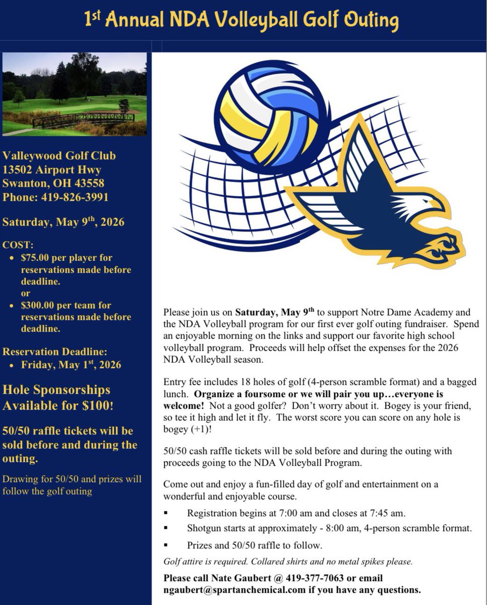 Notre Dame Academy Volleyball tweet media