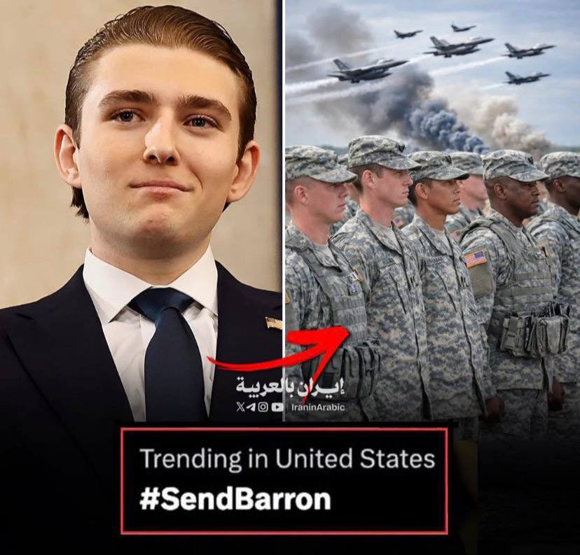 #Trump #Iran In den USA läuft derzeit offenbar eine Bürgerbewegung an, die unter dem Slogan "SendBarron" fordert, dass der jüngste Sohn von US-Präsident Trump ins Militär eingezogen und an die IranFront abkommandiert wird. Damit er seinem Vater erklären kann, was da wirklich