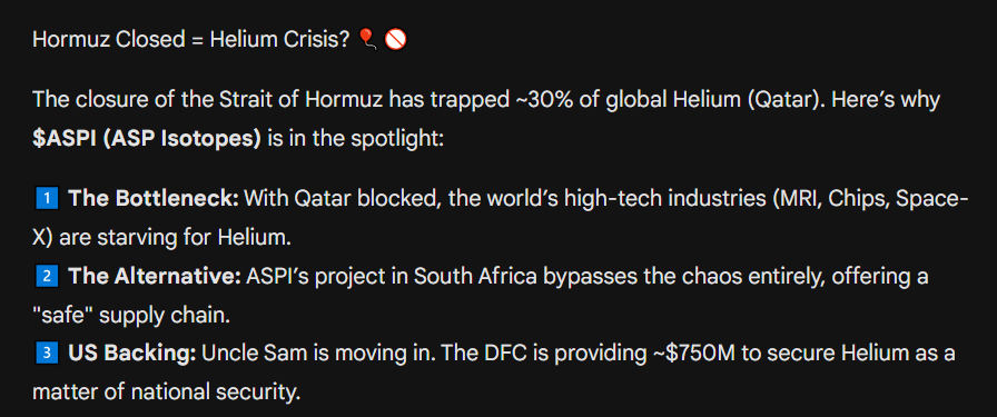 TarzannVI's tweet photo. $ASPI https://t.co/GIQXgXRENb