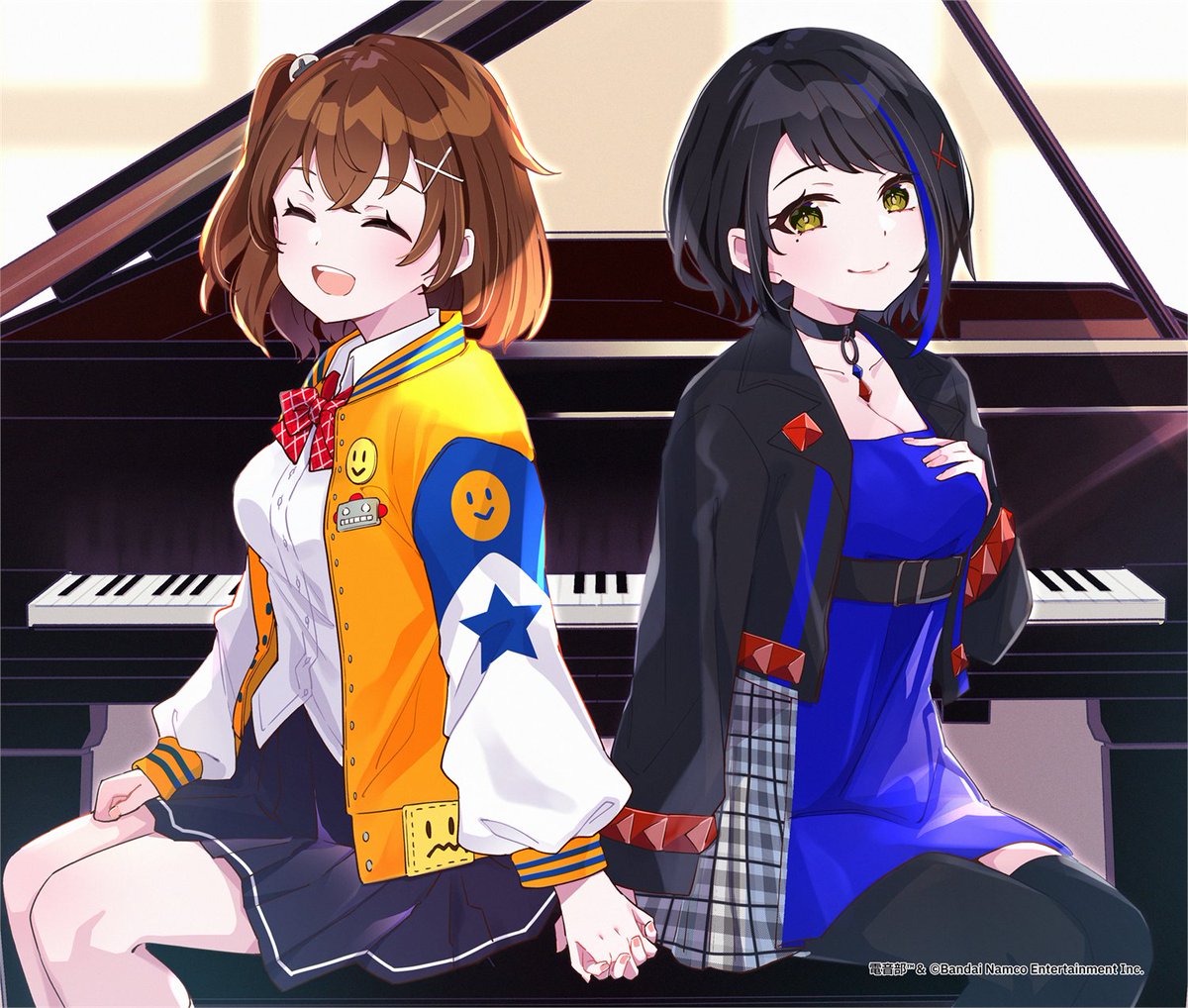 ꉂꉂ📣Works

【電音部】
『零奈海月生誕祭2026バースデーボイス』
イラストを担当しました！
零奈海月おめでとー！！🥳

#零奈海月生誕祭2026
#電音部
#生き別れの双子といえば電音部