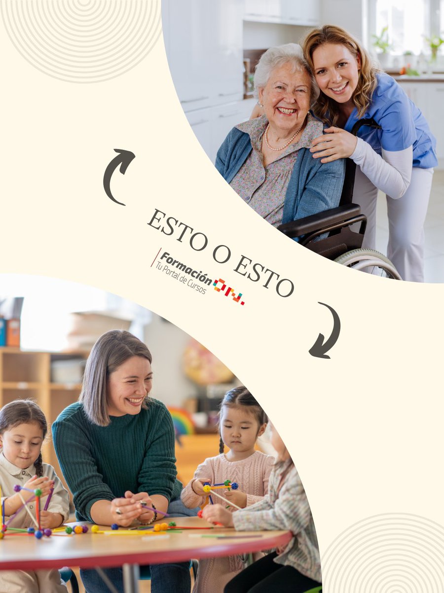 FormacionOn_'s tweet photo. A ver tú eres más de

❤️ Cuidar y acompañar a personas dependientes
 🎨 Trabajar con peques como monitor/a escolar

Sea cual sea tu elección, puedes formarte con cursos gratuitos, orientación y oportunidades reales de empleo.

605 786 282 |  empleo@formacionon.com

#TAcompañamos https://t.co/n14mmjILnd