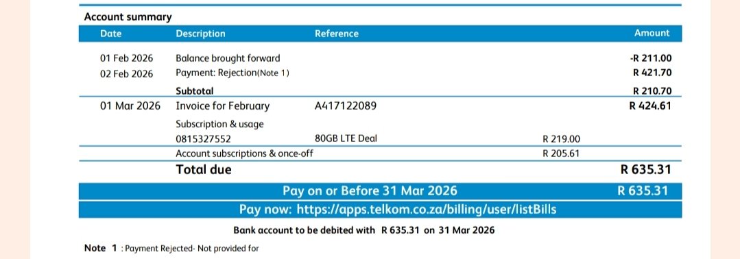 TsalachP's tweet photo. @TelkomZA why are you charging more money https://t.co/oLbir7WV3O