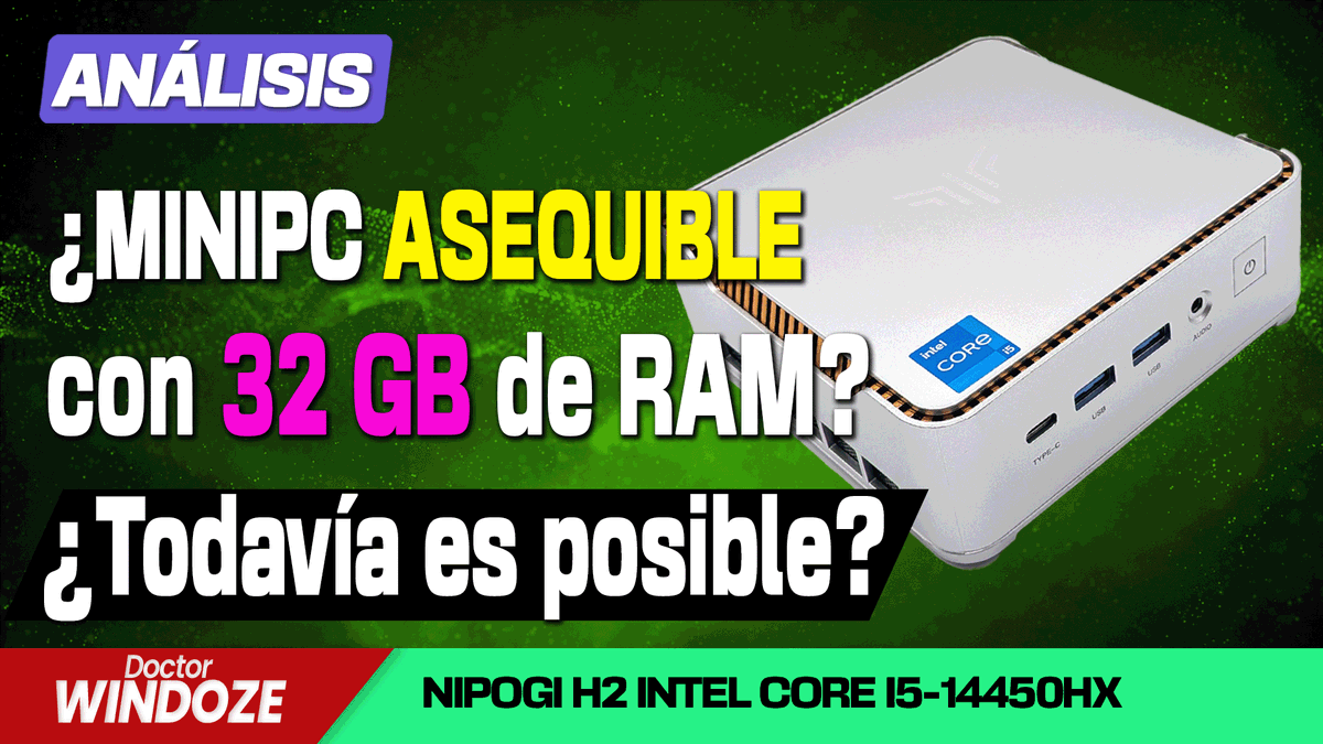 DrWindoze's tweet photo. Análisis a fondo del NiPoGi Hyper H2 con i5-14450HX: mini PC equilibrado para oficina, 32 GB de RAM y buena conectividad, que compensa limitaciones con un SSD excepcional.
https://t.co/DFTbUxMwBo https://t.co/CinfGIQ5WO