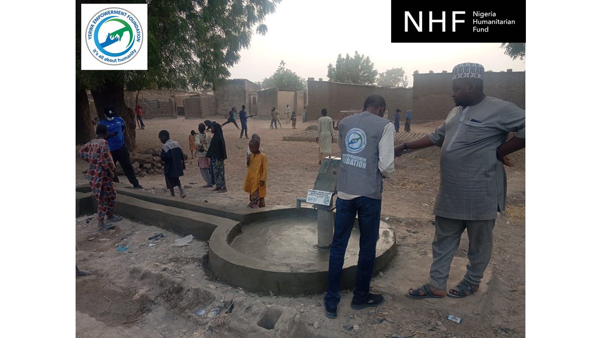 YerwaF's tweet photo. Yerwa Empowerment Foundation (YEF) repaired 3 hand pumps in Riberi and Shuwari communities, Dikwa LGA, Borno State, restoring access to safe and clean water for vulnerable households.

#YerwaEmpowermentFoundation #NHF #WASH #SafeWater #Dikwa #BornoState #HumanitarianAction https://t.co/6RboBCdduf