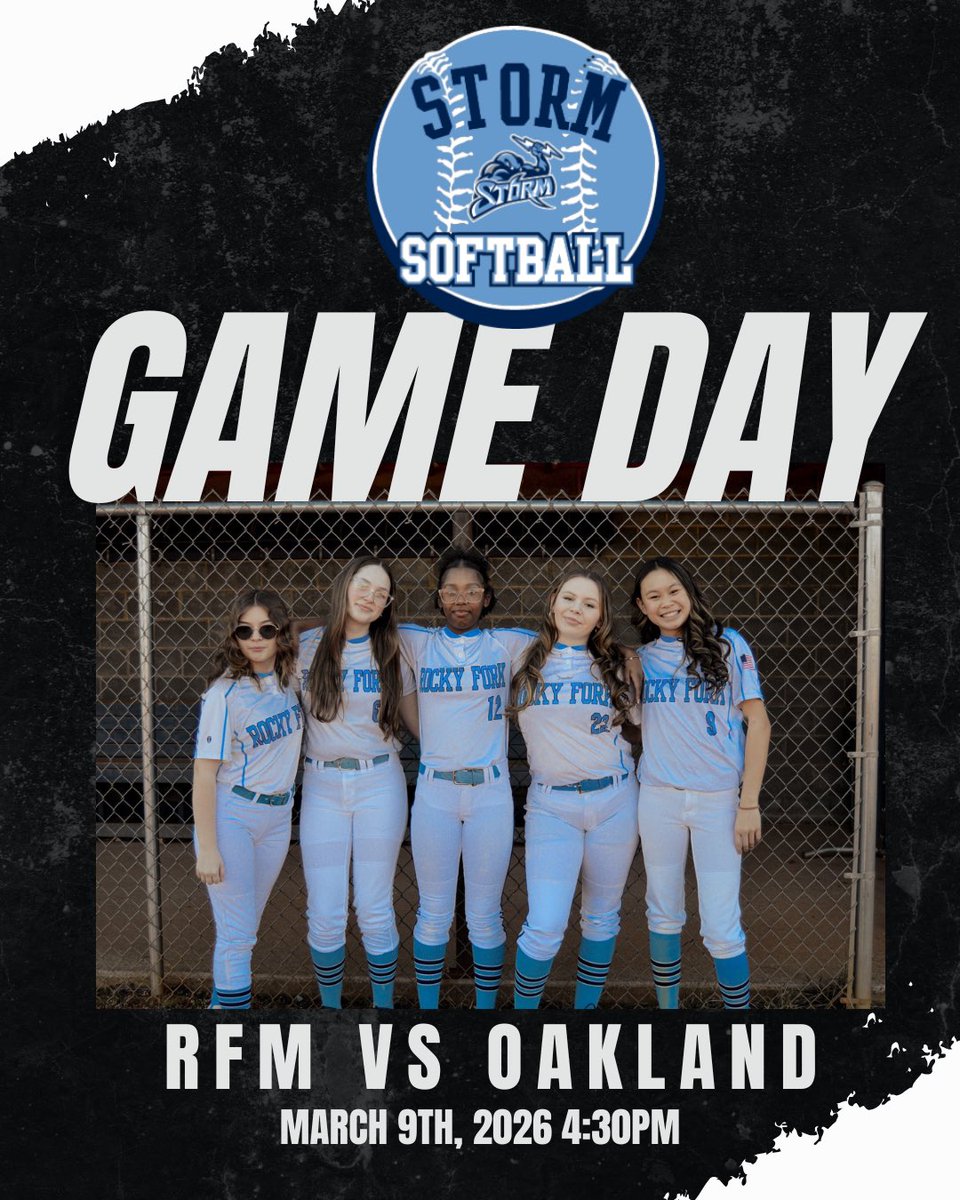 RFMSoftball's tweet photo. Good Morning Storm Family! 
Today is the day⚡️🥎 Come out and support your Lady Storm vs Oakland at 4:30. https://t.co/nP3goiYhxS