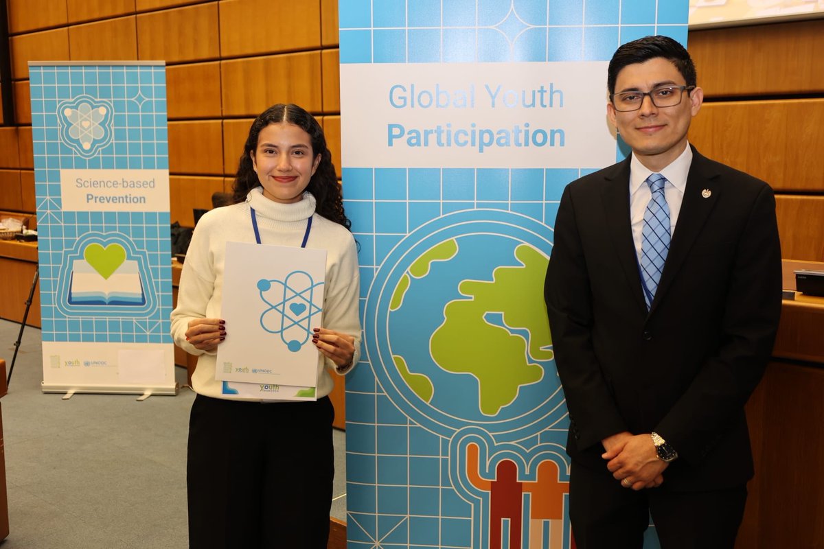 kreyeslazo's tweet photo. El Salvador 🇸🇻 está representado por Fernanda García en el #YouthForum de @UNODC en Viena, que reúne a jóvenes líderes del mundo comprometidos con la prevención del consumo de drogas, la salud y el bienestar de sus comunidades. 

Muchos éxitos, Fernanda! 
@AntidrogasSV #CND69 https://t.co/qDoaVwPKO8