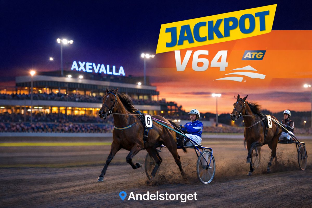 Frän vecka väntar med jackpot på både #V85 på lördag och #V86 på onsdag. Hur den inleds? Med dubbeljackpot på #V64 under måndagskvällen om FEM MILJONER KRONOR! 🤑

HÄR SPELAR NI V64 MED OSS I KVÄLL: atg.se/butik/gotthorn…
