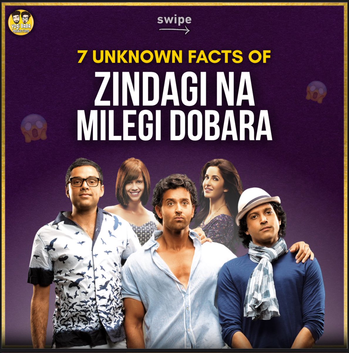 7 unknown facts of Zindagi Na milegi Dobara
(A thread)