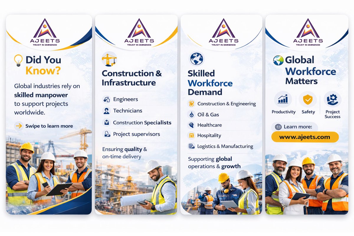 AparnaMish560's tweet image. 🌍 Skilled manpower powers global industries.
From construction to oil &amp;amp; gas, professionals make projects possible.
👉 Swipe to learn more

#GlobalWorkforce #SkilledManpower #OilAndGas #ConstructionIndustry #AJEETS