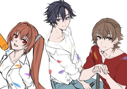 お絵描き中ｗｉｐ　3人描いて、この後ルーファス、ケビン、ヴァンを描くか迷ってる🤔