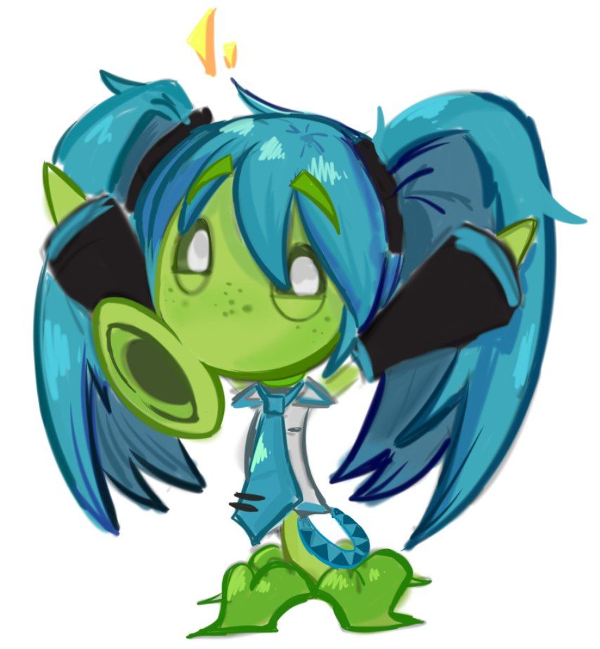 ScaredyDrew's tweet photo. Hatsune Peaku cuz today is Miku day meh
#Pvz https://t.co/Ib2JqNowCv