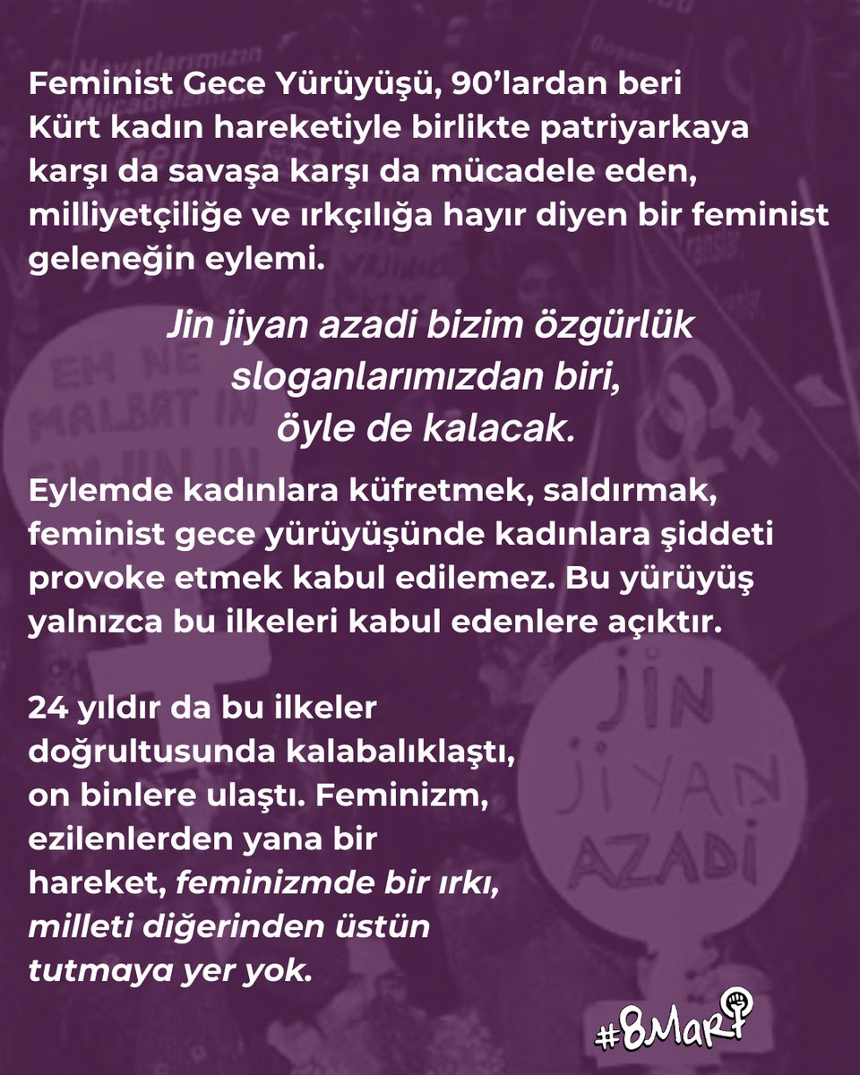 8 Mart Feminist Gece Yürüyüşü tweet media