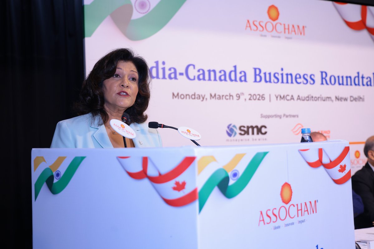 In her remarks at the India–Canada Business Roundtable, Hon’ble Ms. Nina Tangri, Associate Minister of Small Business, Government of Ontario, highlighted the growing opportunities for deeper economic cooperation between India and Canada.

She noted that India and Ontario together