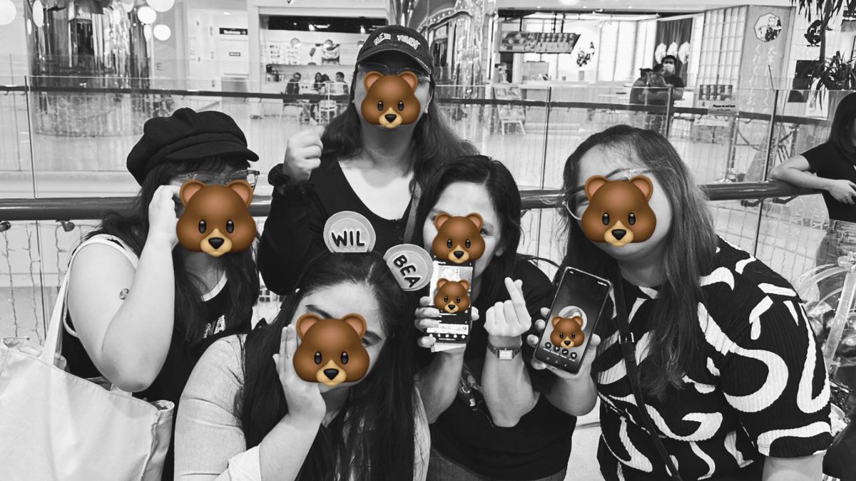 churrosnichevy's tweet photo. &amp; tomorrow is officially the last day of some of the og team care bears (the pito)— kit, MR, kyla, bane

see you tom for our final samgyup date &amp; almost complete na! 

3/7 https://t.co/OmQOMaav7x