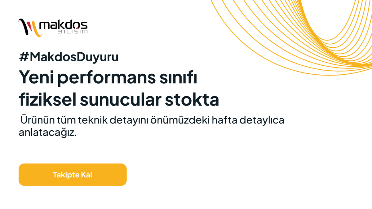 makdoscloud's tweet photo. Yüksek performanslı projeler için yeni nesil fiziksel sunucular hazır.
#Makdos’un yeni performans sınıfı sunucuları artık stokta.
Teknik detaylar yakında, Takipte kalın 👀
#MakdosDuyuru https://t.co/UhpL23Wigf