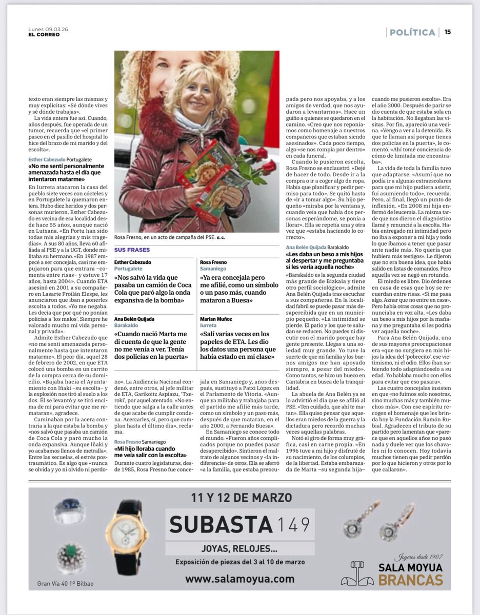 PSEBizkaia's tweet photo. “En Primera Línea. Mujeres Socialistas frente a ETA”

Acto Homenaje hoy de la @funramonrubial 

@socialistavasco https://t.co/K9qXxGoCac