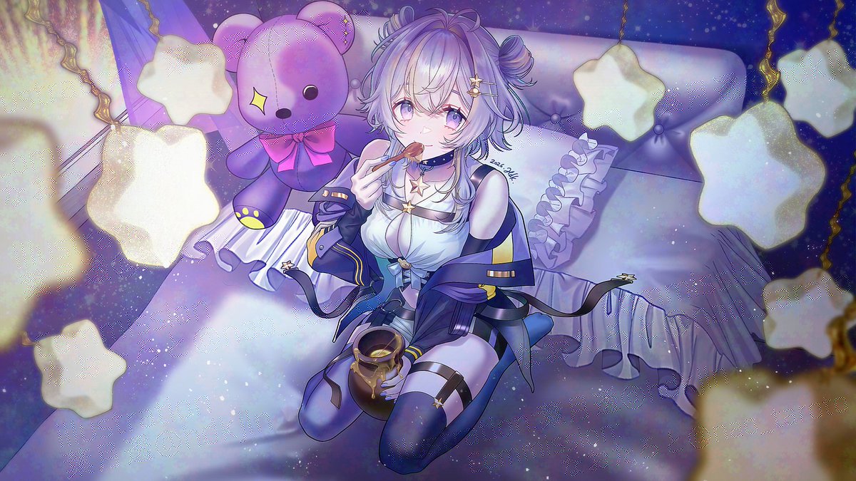 hdkjln's tweet photo. 🍯めちゃ楽しく描かせていただきました！まぁるい星のぷにランプをイメージしてます🧸ご依頼ありがとうございました✨ https://t.co/A1c78xeus0