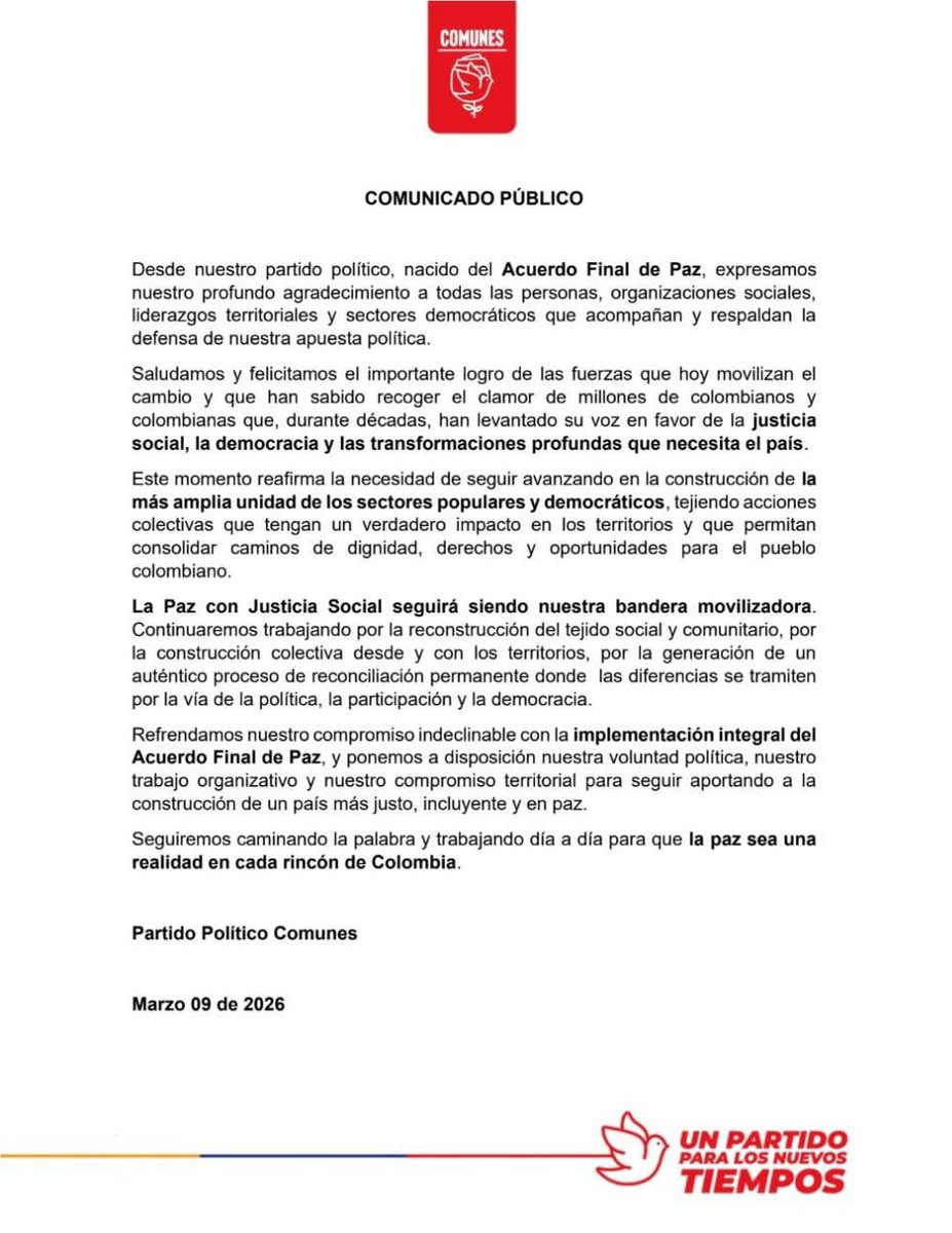 Partido COMUNES 🌹 tweet media