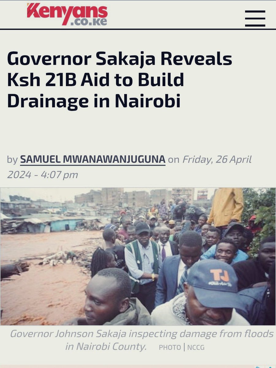 Where did the 21B go?? Because this was 2024 after Nairobi flooding