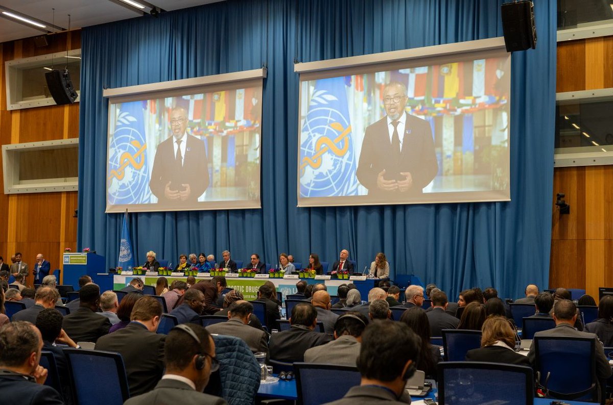 UN_Vienna's tweet image. The intl. community is demonstrating its commitment to addressing the word drug problem at #UNVienna this week with 127 Member States &amp;amp; nearly 200 NGOs taking part in the discussions. Transforming needs &amp;amp; priorities into coordinated global responses #CND69
webtv.un.org/en/asset/k1g/k…