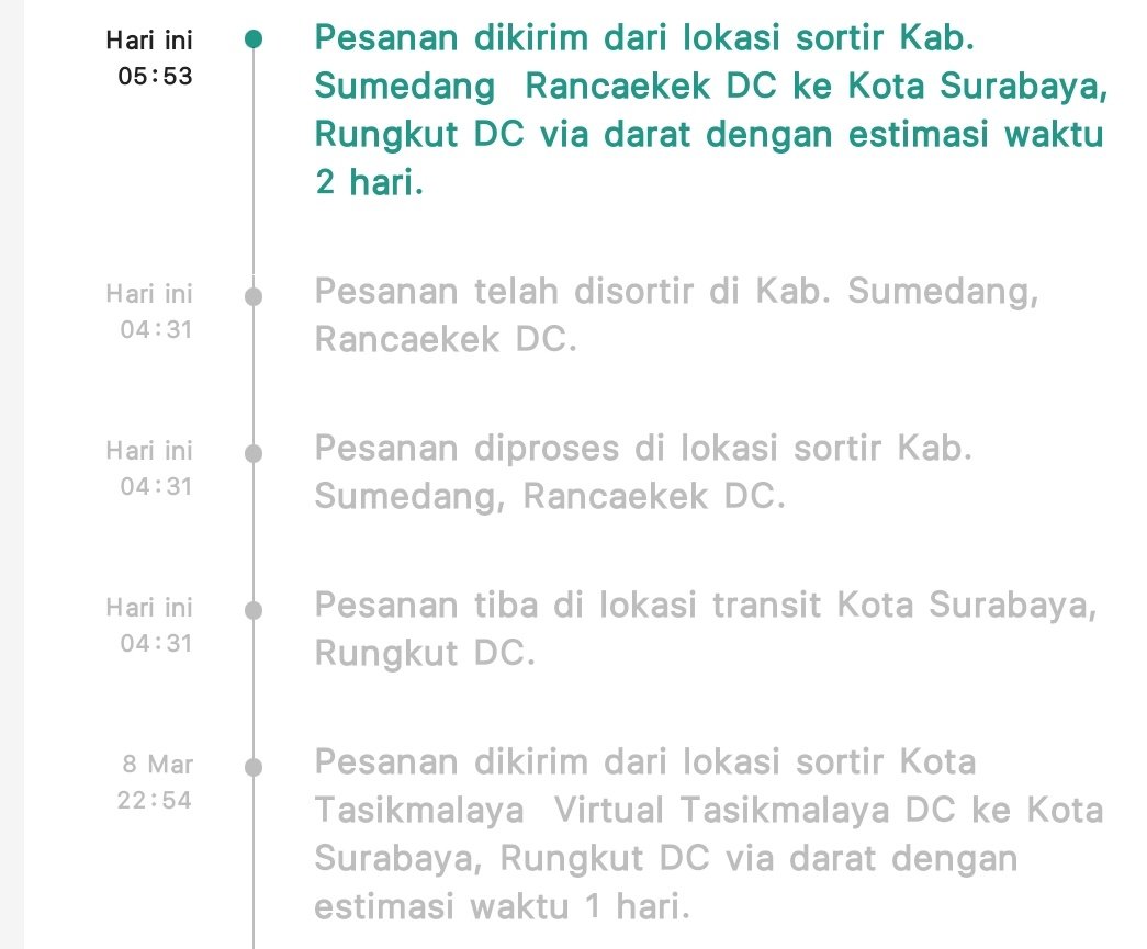 hrvkyv's tweet photo. Ini maksudnya gimana sih😩 udah di surabaya, tiba-tiba di sumedang, terus dikirim ke surabaya lagi?? Jadi ini paketnya dimanaa?😭😭 https://t.co/wsDKPUggLs