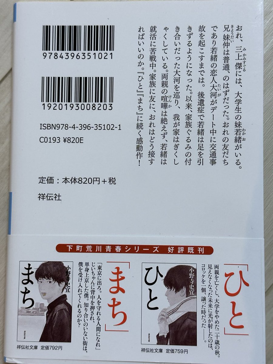 book1BooK2bOOk's tweet photo. #いえ 

小野寺さんの「ひと」「まち」にシリーズ
地域の関わりが多かった中で、家族という小さなコミュニティが舞台🏠
家族だからこそ相手を責める気持ち、友人を庇いたい気持ち、当事者の気持ちが見えなくなる。その気持ちが見えた時、どう行動するのか。
#読了 #本好きな人と繋がりたい https://t.co/4UEf8BaE9c