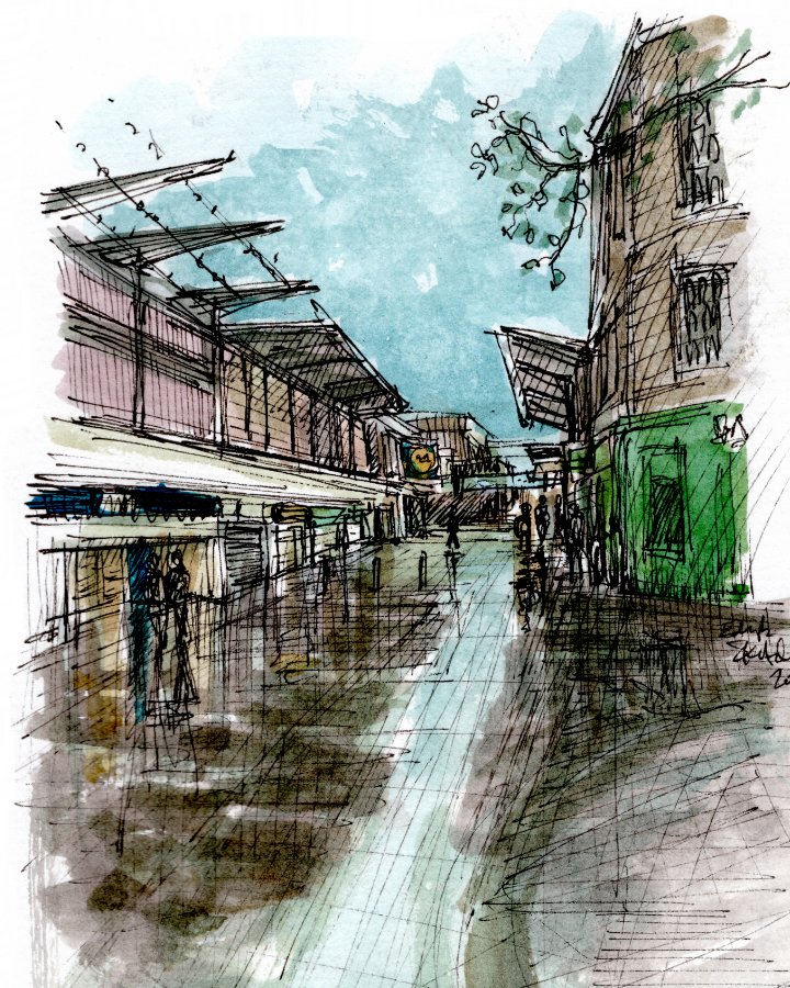 edinsketcher's tweet photo. WhereArtI? Quiz 9th March
A rainy day on this city shopping precinct.
Do you know where in Edinburgh I have drawn this week - Answer on the website and you could win a prize. No answers here - keep it fun!
https://t.co/JRRseanJ3R
#edinburghlove #edinburghlife #edinburghartist https://t.co/LIqFsm5Tdn