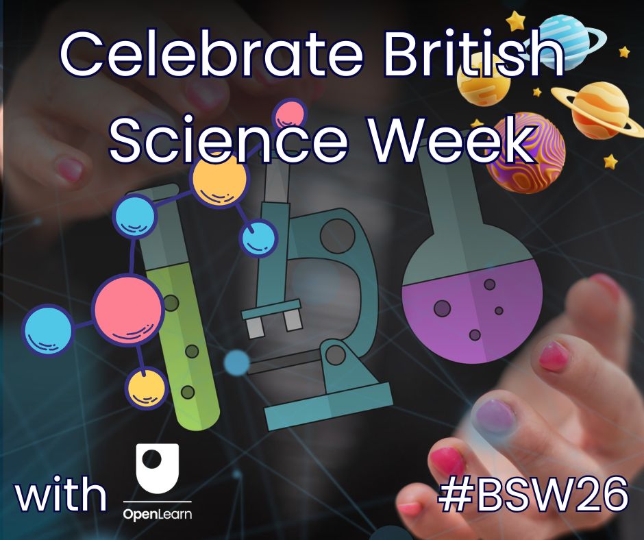 OUFreeLearning's tweet image. Celebrate all things science with #BritishScienceWeek! 

We've got free courses, games &amp;amp; more... perfect for the classroom, at home or for anyone who wants to learn more, from #AI to #astronomy, #genes to #geology, we've got it covered!

open.edu/openlearn/scie…

#BSW26
