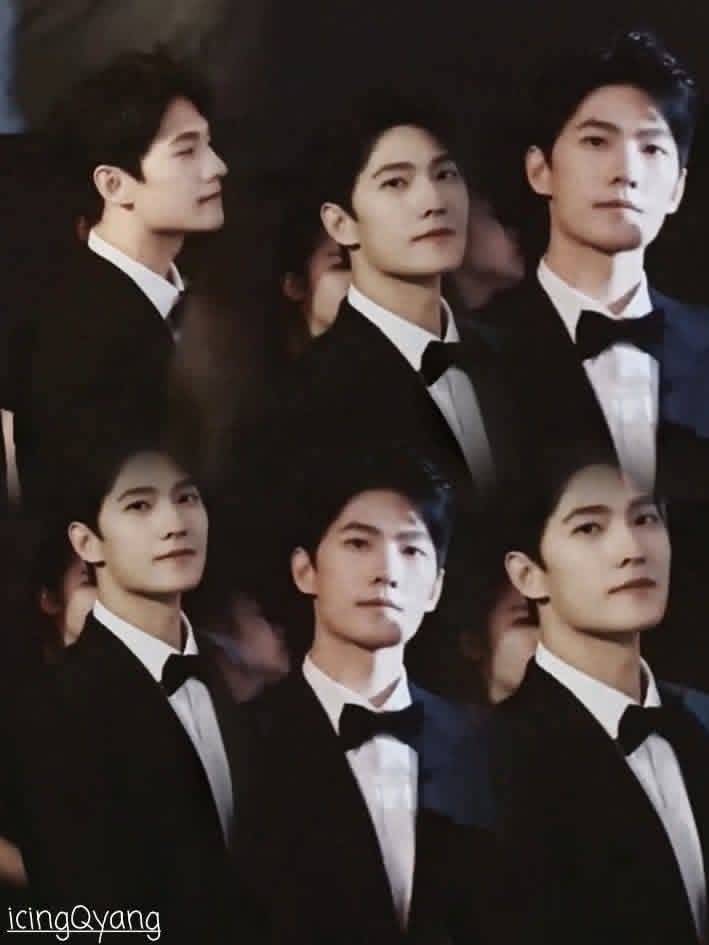 icingquinyang2's tweet photo. #flightoffancy #YangYang杨洋 in various poses taken during the #bvulgarimediterranea fashion event in Venice. #dreamworthy
#tuxedoandbowtie #ALookBack https://t.co/r4MItyjj1K