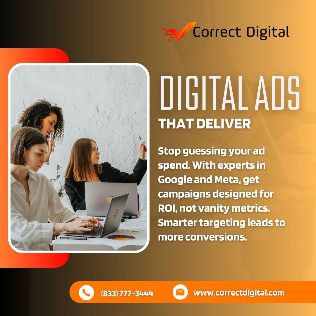 correctdigital's tweet photo. Effective advertising isn't about spending more. It's about targeting smarter. Strategic campaigns by Correct Digital can transform clicks into real business results. #DigitalAds #MarketingStrategy #CorrectDigital https://t.co/4sLmaYLpo6