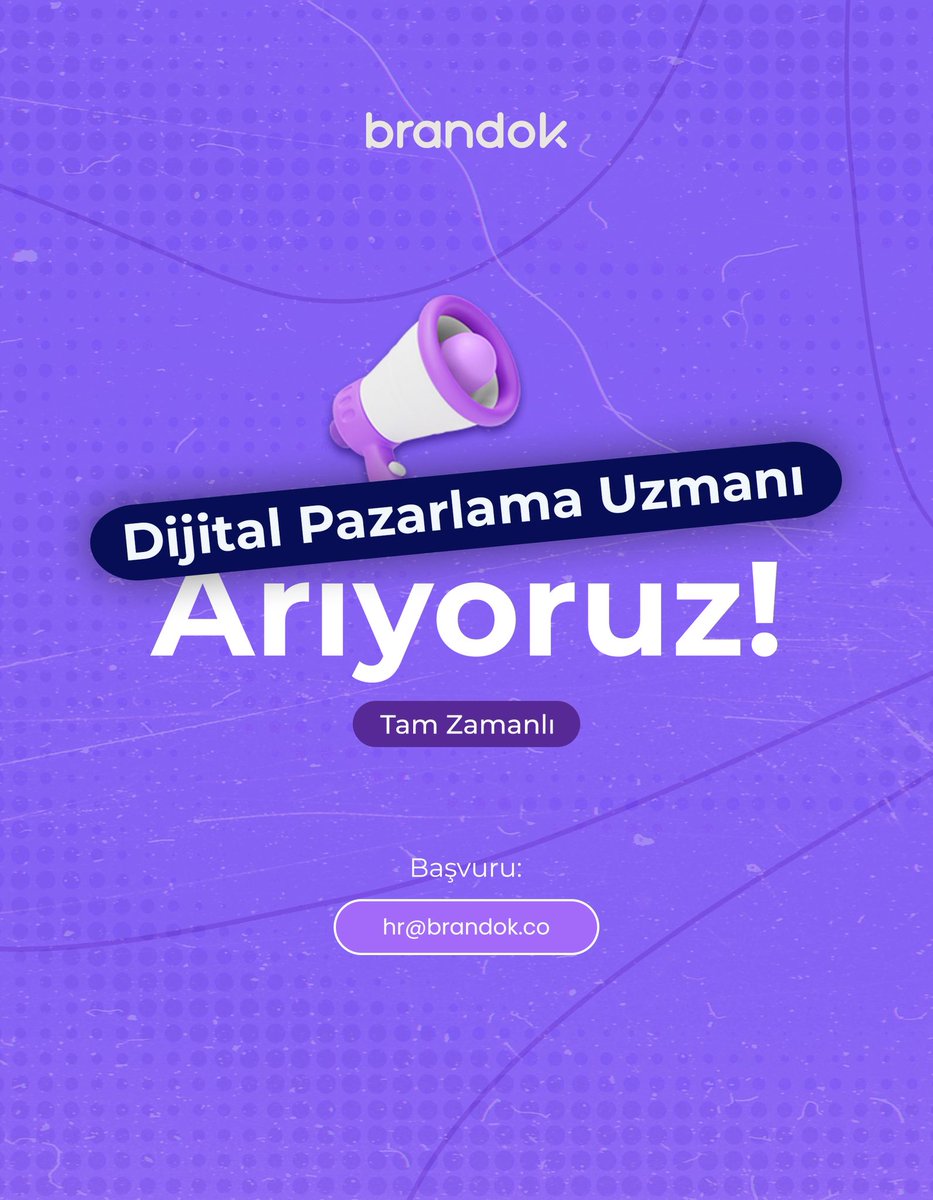 Tam Zamanlı Dijital Pazarlama Uzmanı arıyoruz! 👀

Aradığımız Nitelikler
-Dijital pazarlama sektöründe minimum 2 yıl tecrübesi bulunan,
-Meta Business, Google Ads&amp;Analytics vb reklam ve ölçüm panellerini bilen,
-Daha önceden markaların dijital pazarlama süreçlerinde aktif rol