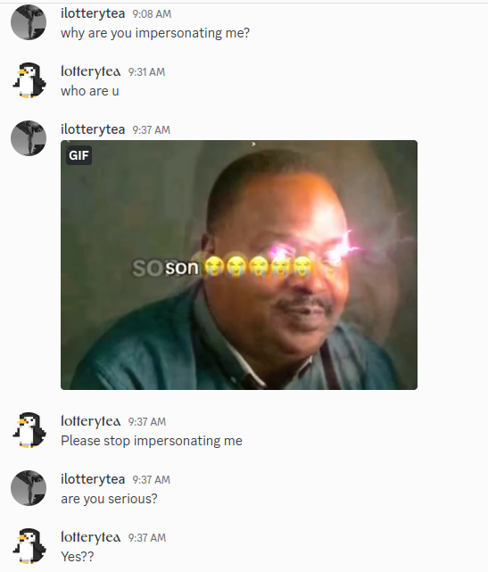 ilotterytea's tweet photo. @SorroundSilence @N0telu @Kogama_Official the original creator of voxelphalia is here. she tried to impersonate me. i contacted her last week. first, she sent me a friend request, then she just blocked me. (my pfp is gigachad ofc) https://t.co/7c9UbWx5Vi