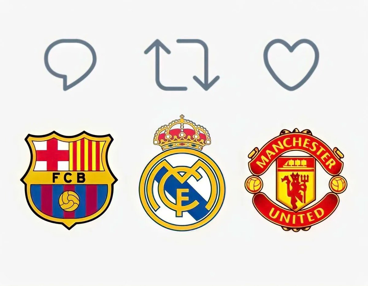 ManUtdInPidgin's tweet photo. Biggest club? 

Barcelona.    Real Madrid.     Manchester United https://t.co/OS8IQMzdgr
