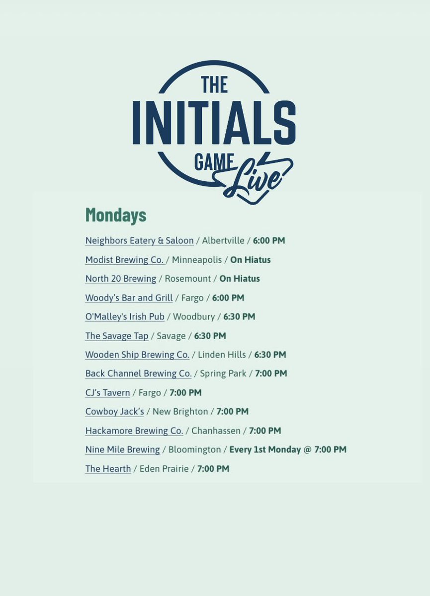 The Initials Game tweet media