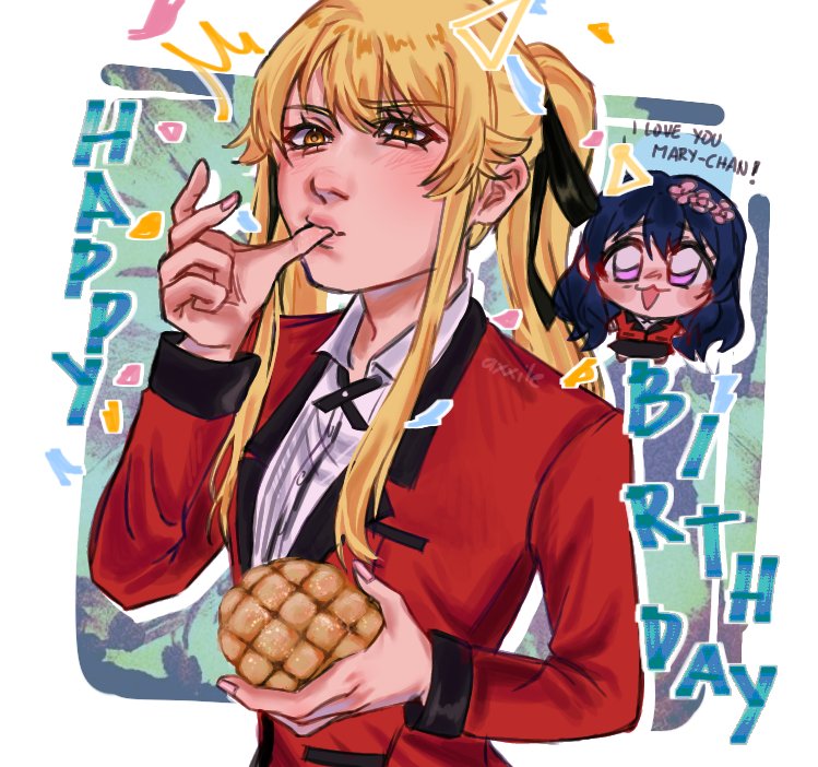 haxximi's tweet photo. Late game clutch, HAPPY BELATED BIRTHDAY TO THIS TSUNDERE (literally gave her melon bread so that she wont get mad at me) #marysaotome #kakegurui #kkgtwt #tsuzurahanatemari #happybirthday #melonbread https://t.co/nVBWUVVSKo