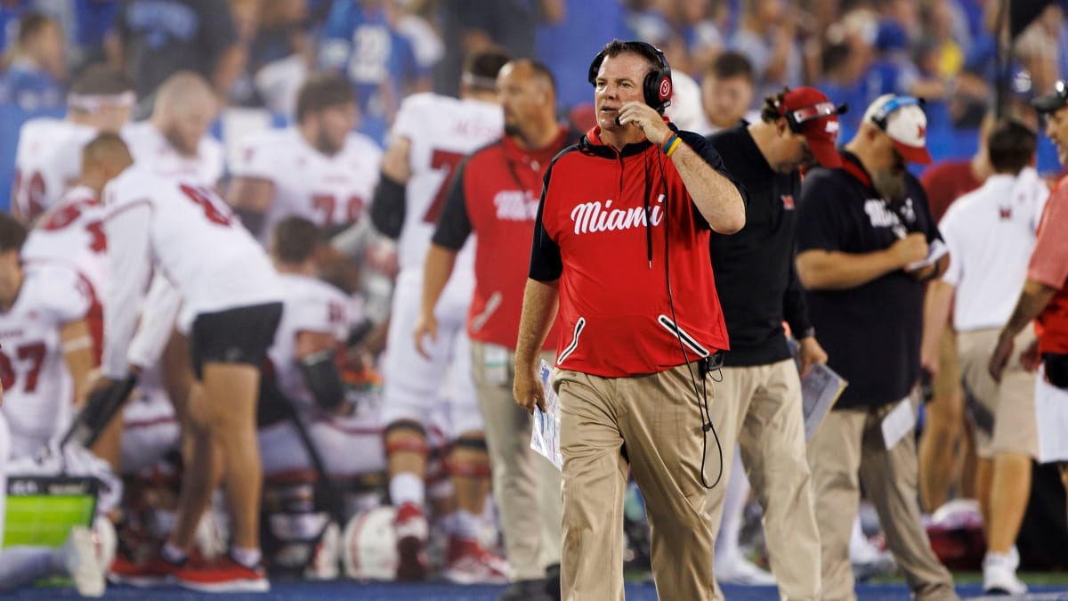 NCAAFNation247's tweet image. Miami (OH) RedHawks Head Coach Chuck Martin just secured the BEST RECRUITING CLASS IN PROGRAM HISTORY IN 2026 by AVG Recruit Ranking. The 84.45 AVG is 0.66 points higher than 2025. The class is led by 3 star WRs Will Pressley, Tristan Reed and Justen Hodge. 3 star LB Brody Sink