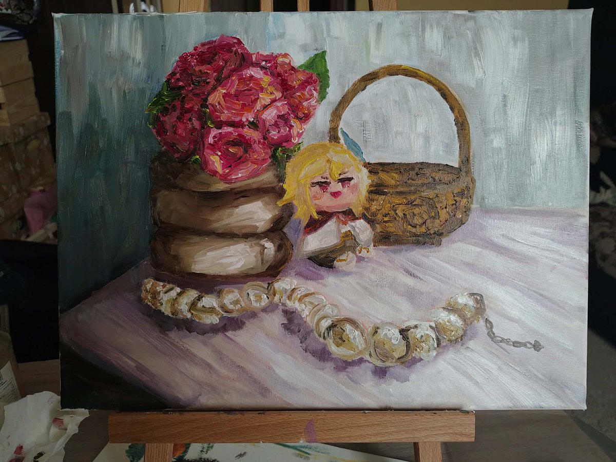 _star_arts's tweet photo. Why did i stop posting sketches and stuff here bruh it's not that serious😭😭😭 perfectionism final boss,,,,,,, GET READY I'm about to start dumping all my old AND new art here 🥰 starting with a rare traditional piece, oil paint nui Kaveh 😝 YAY #Kaveh https://t.co/s2pc8DZlQ8