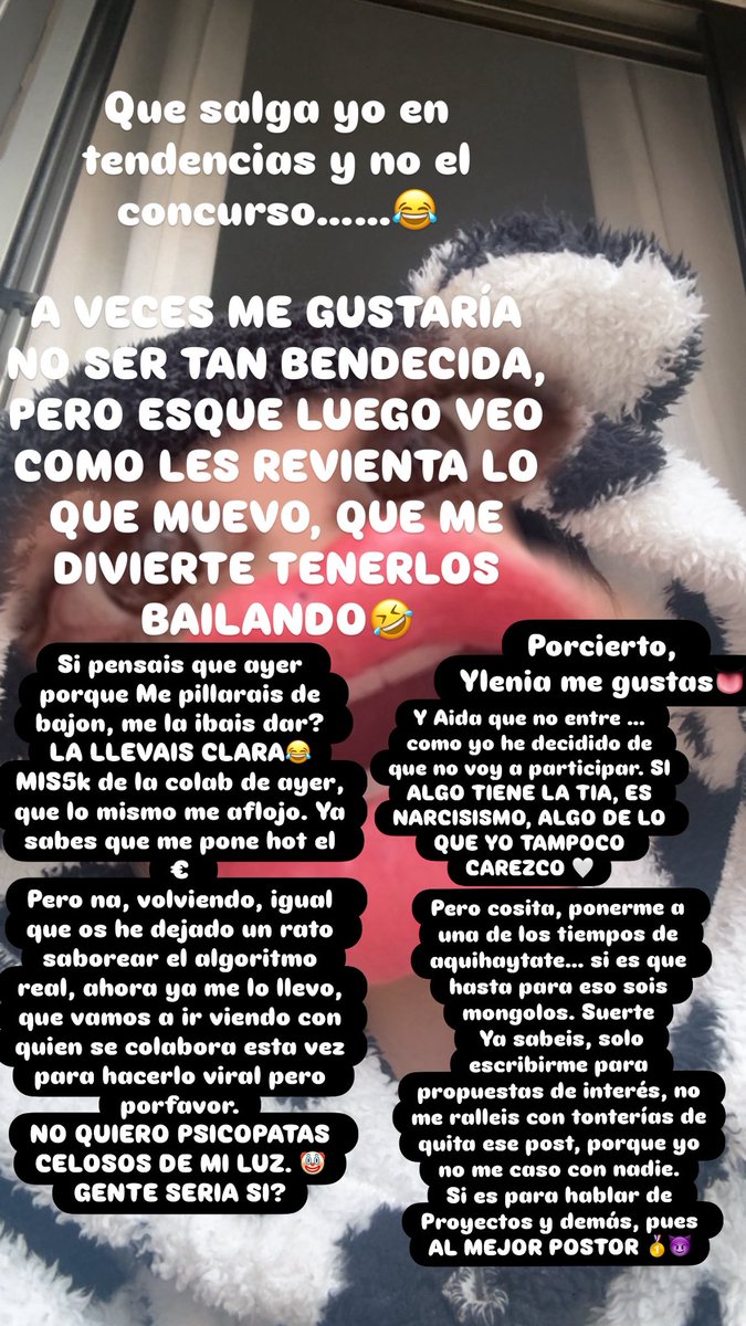 De verdad, pensabais que no había nada pactado por parte  de  nadie? Diganle que fueron muy previsibles, Te sientas encima de mí, me coqueteas, (CHICO, NO VES QUE YA NO CAL)? Porqué buscas mi reacción siempre? Ya te he usado,pero si quieres te doy clases de como hacerlo de manera
