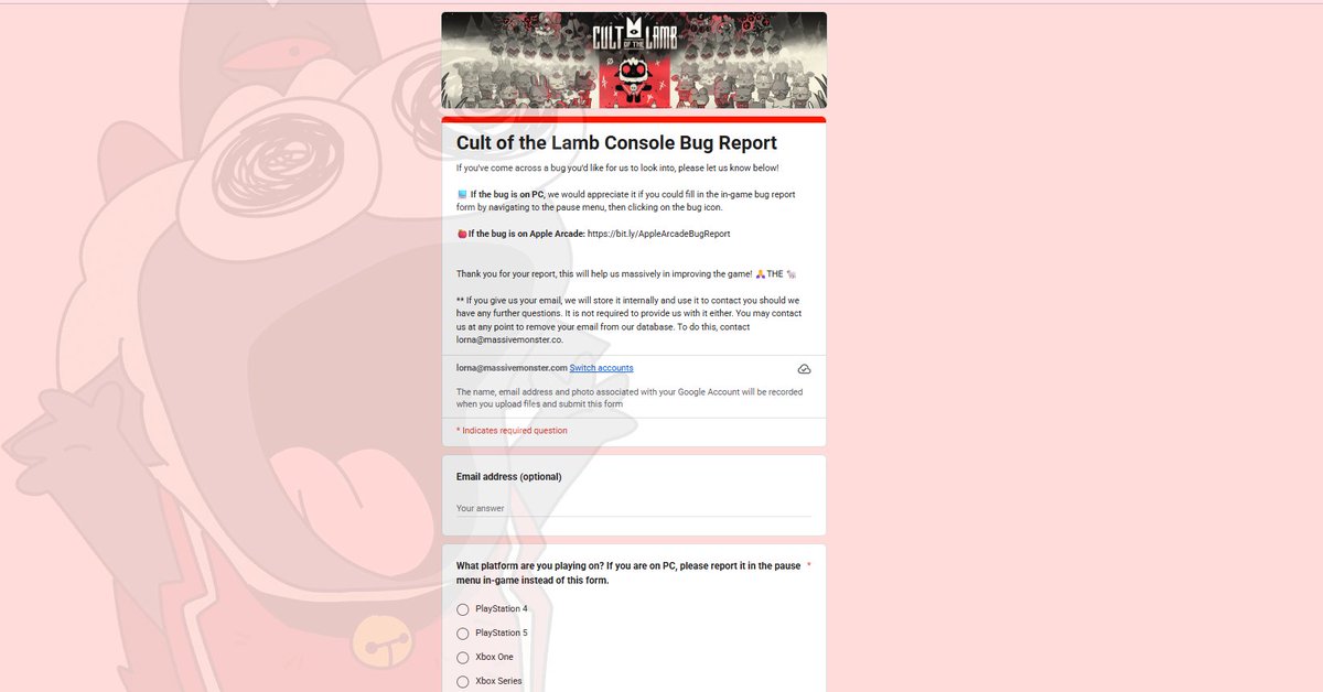 Cult of the Lamb Support 🙏🐑 tweet media