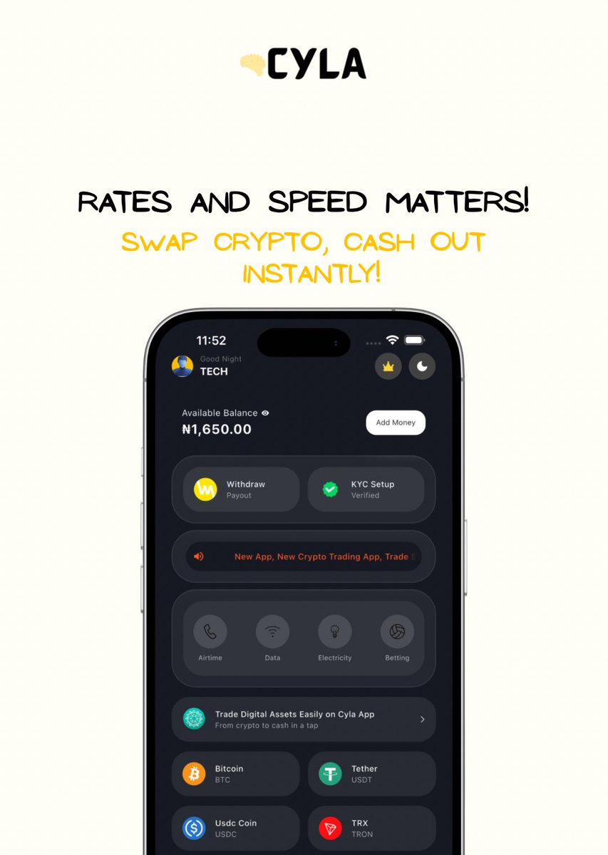 cyla_app's tweet photo. High rates and speed matters! Trade safely on Cyla app. #cyla #crypto https://t.co/hZAh1dXMHh