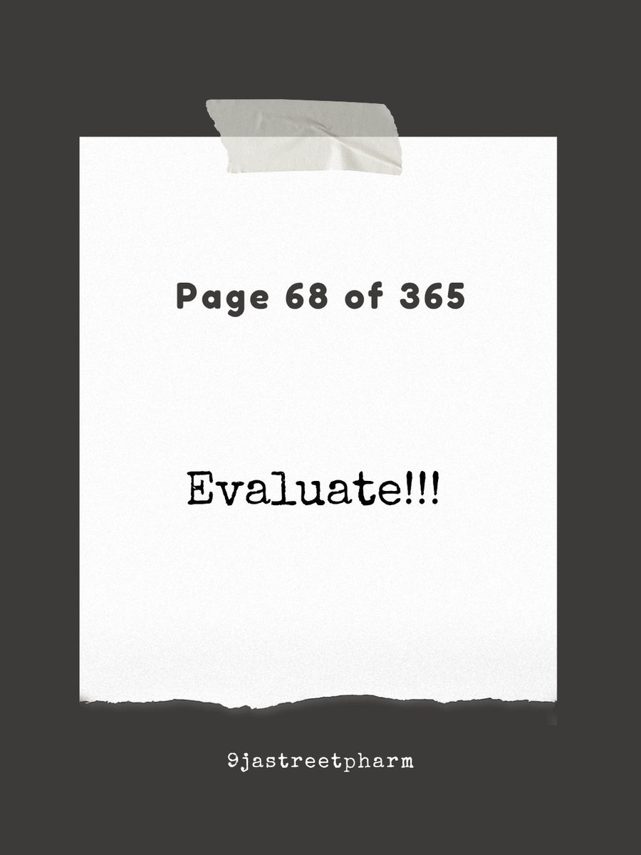 9jastreetpharmm's tweet photo. Is there a need to improve anything!
Evaluate!!!
#68of365
#Evaluate https://t.co/jWXVjpdqHr