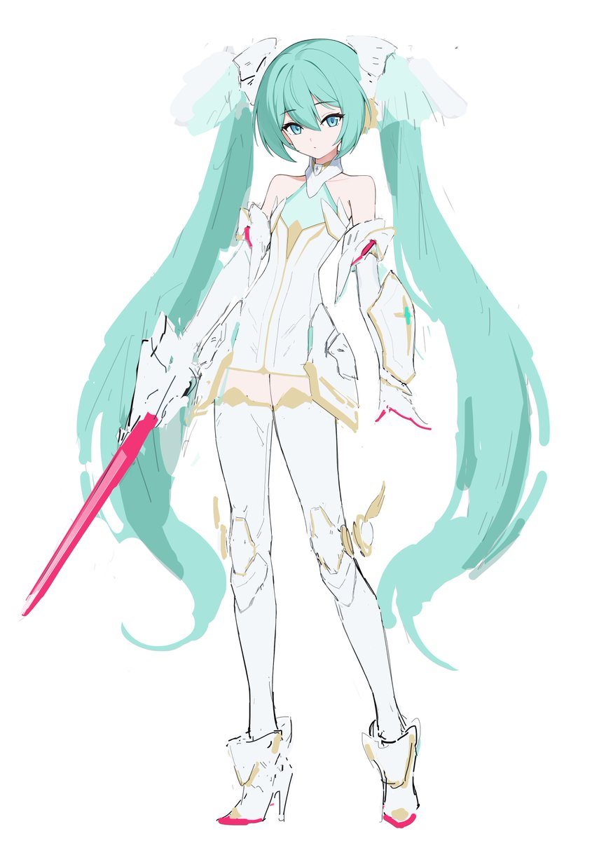 knight miku wip
#ミクの日