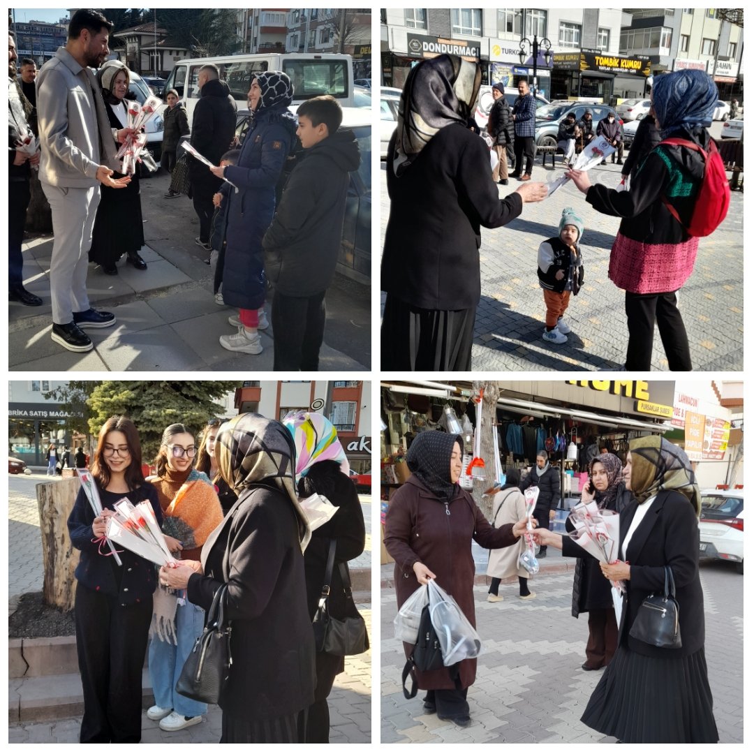 8 Mart Dünya Kadınlar Günü dolayısıyla, İlçe Başkanımız Sn İbrahim KOPAN ve Yürütmesi, Kadın Kolları başkanımız Sn.Perihan Öztürk, Yürütme ve Yönetimi ile Merkez mahallesinde karanfil dağıtımında bulunduk.