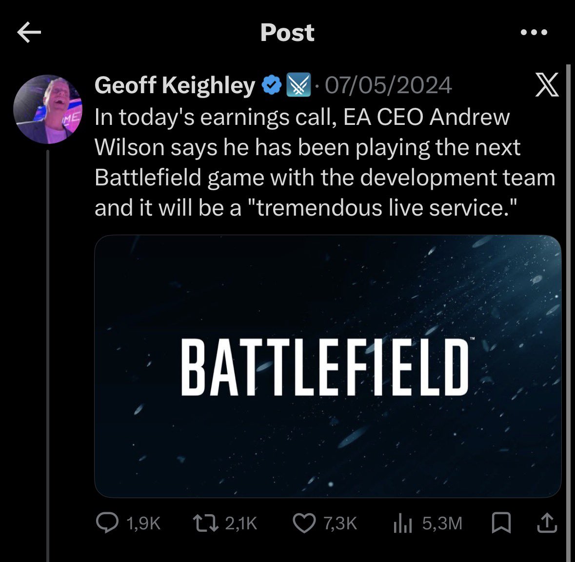 Battlefield moments that precede unfortunate event tweet media