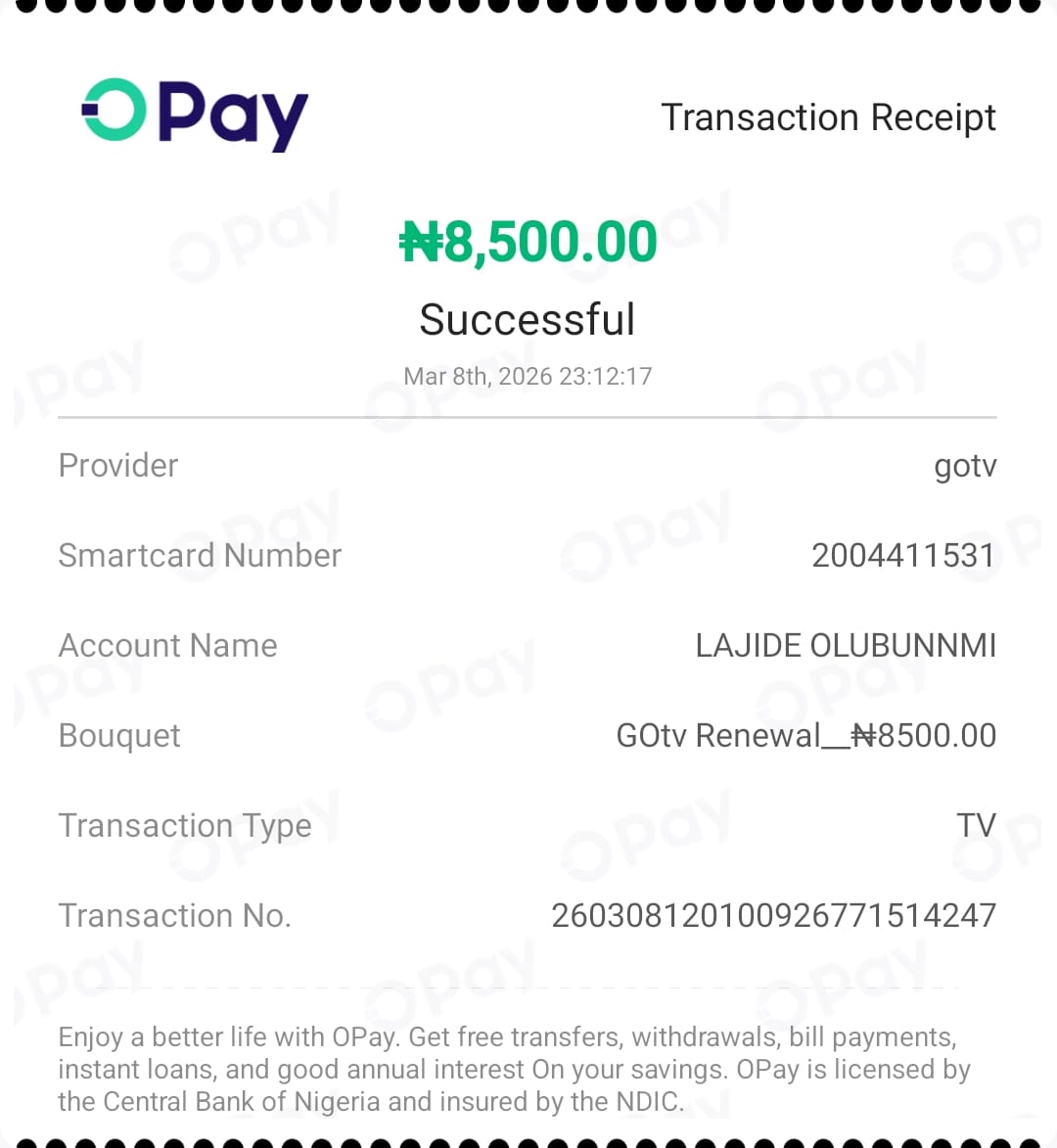 bunmilajide's tweet photo. @GOtvNg I renewed my Gotv Max subscription yesterday and up till this morning it was not activated, I paid another month subscription now, making two months but the modem still remain deactivated. Please reset from your end to reflect the two months payments https://t.co/bYzblbfssA