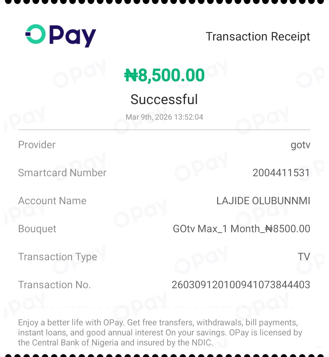 bunmilajide's tweet photo. @GOtvNg I renewed my Gotv Max subscription yesterday and up till this morning it was not activated, I paid another month subscription now, making two months but the modem still remain deactivated. Please reset from your end to reflect the two months payments https://t.co/bYzblbfssA