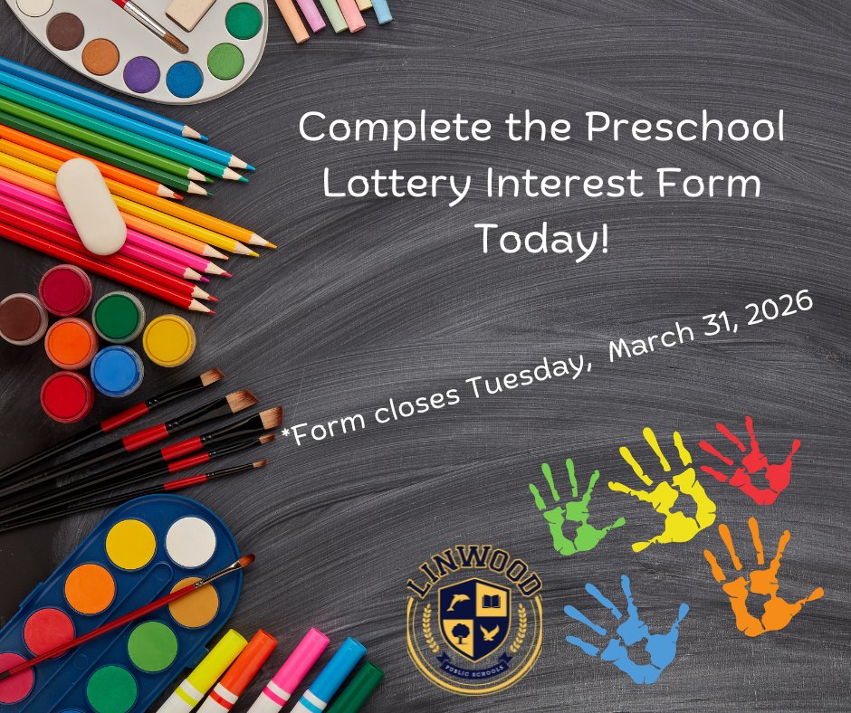 LinwoodSchools's tweet photo. Preschool Lottery https://t.co/wnnqtRZn9x via @ParentSquare https://t.co/tZWGAckYxv