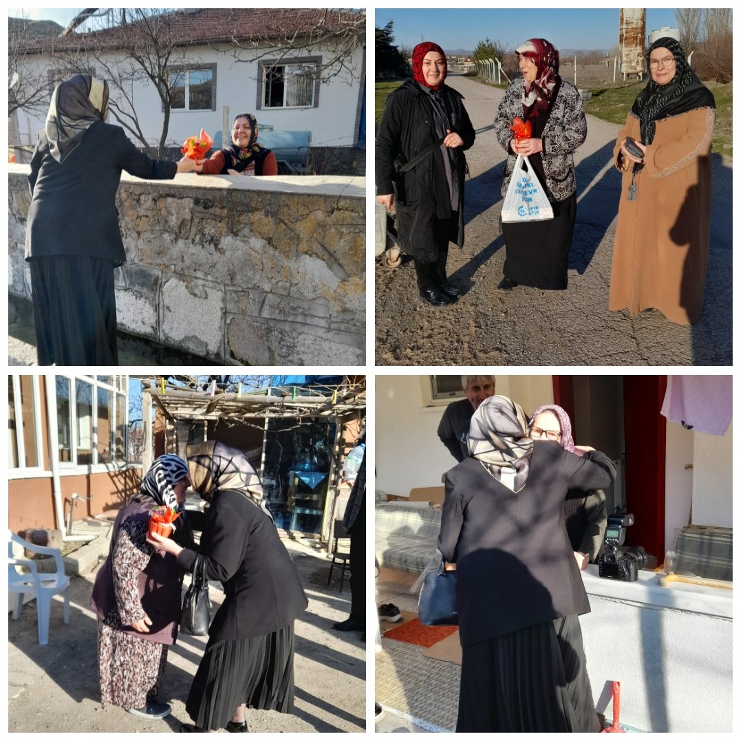 8 Mart Dünya Kadınlar Günü dolayısıyla, İlçe Başkanımız Sn İbrahim KOPAN ve Yürütmesi, Kadın Kolları başkanımız Sn.Perihan Öztürk, Yürütme ve Yönetimi ile  Abadan ve Kösrelik Kızığı mahallelerimizde çiçek dağıtımında bulunduk.