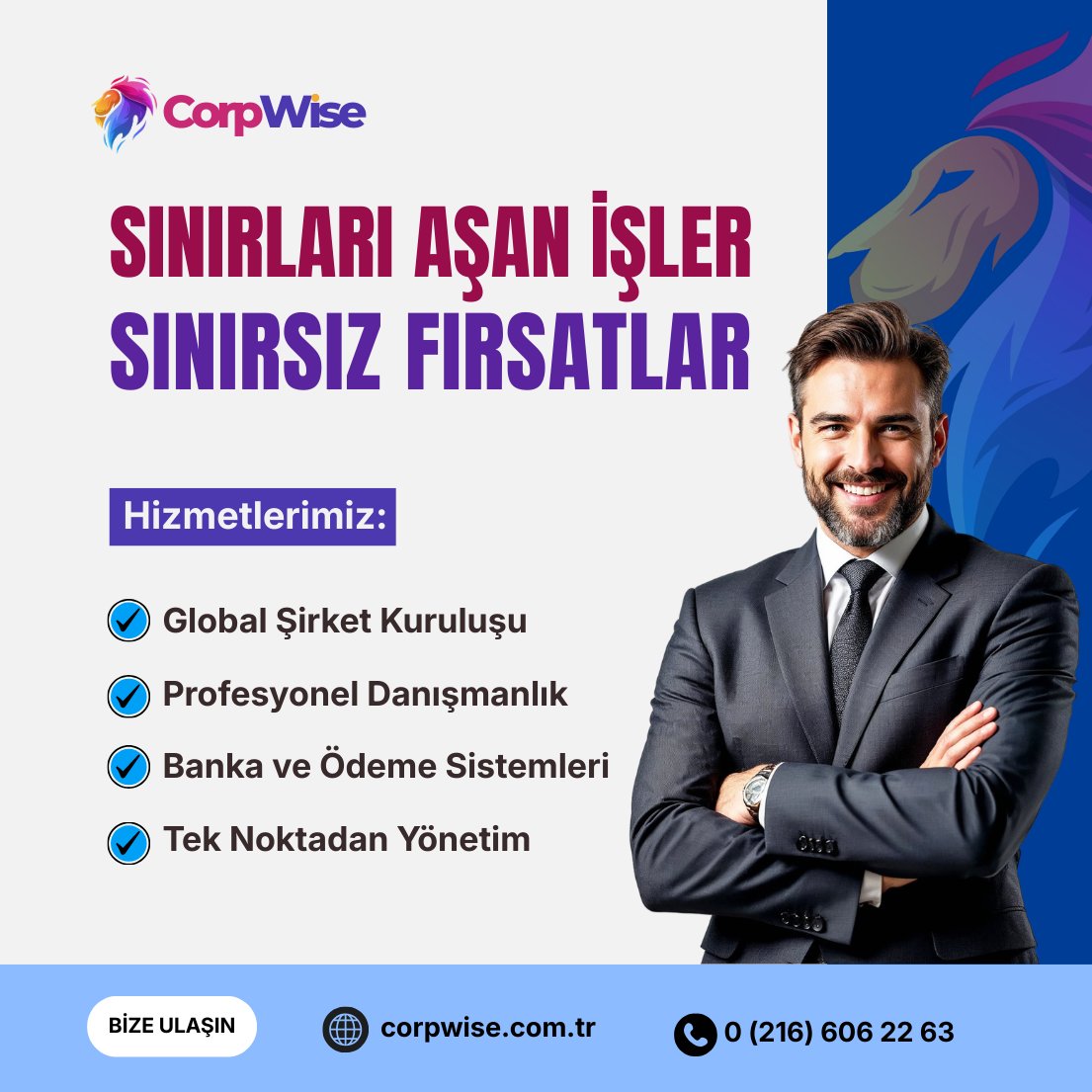 corpwiseco's tweet photo. 🚀 Sınırları Aşan İşler, Sınırsız Fırsatlar! 🌍

İşinizi globale taşımak ve dünya pazarında yerinizi almak artık çok daha kolay. CorpWise uzmanlığıyla sınırları ortadan kaldırıyoruz! 🦁 https://t.co/9g1sIIZhwK